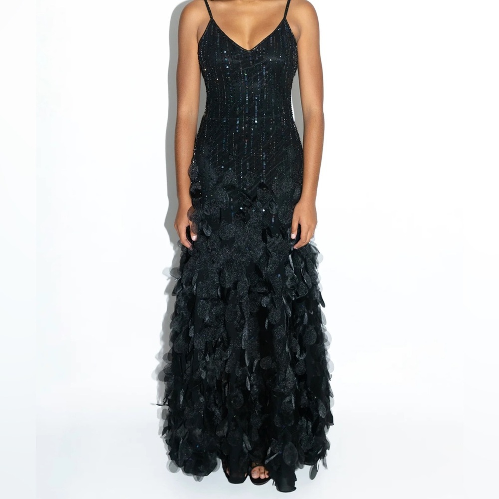 Black Sequin formal Maxi Dress